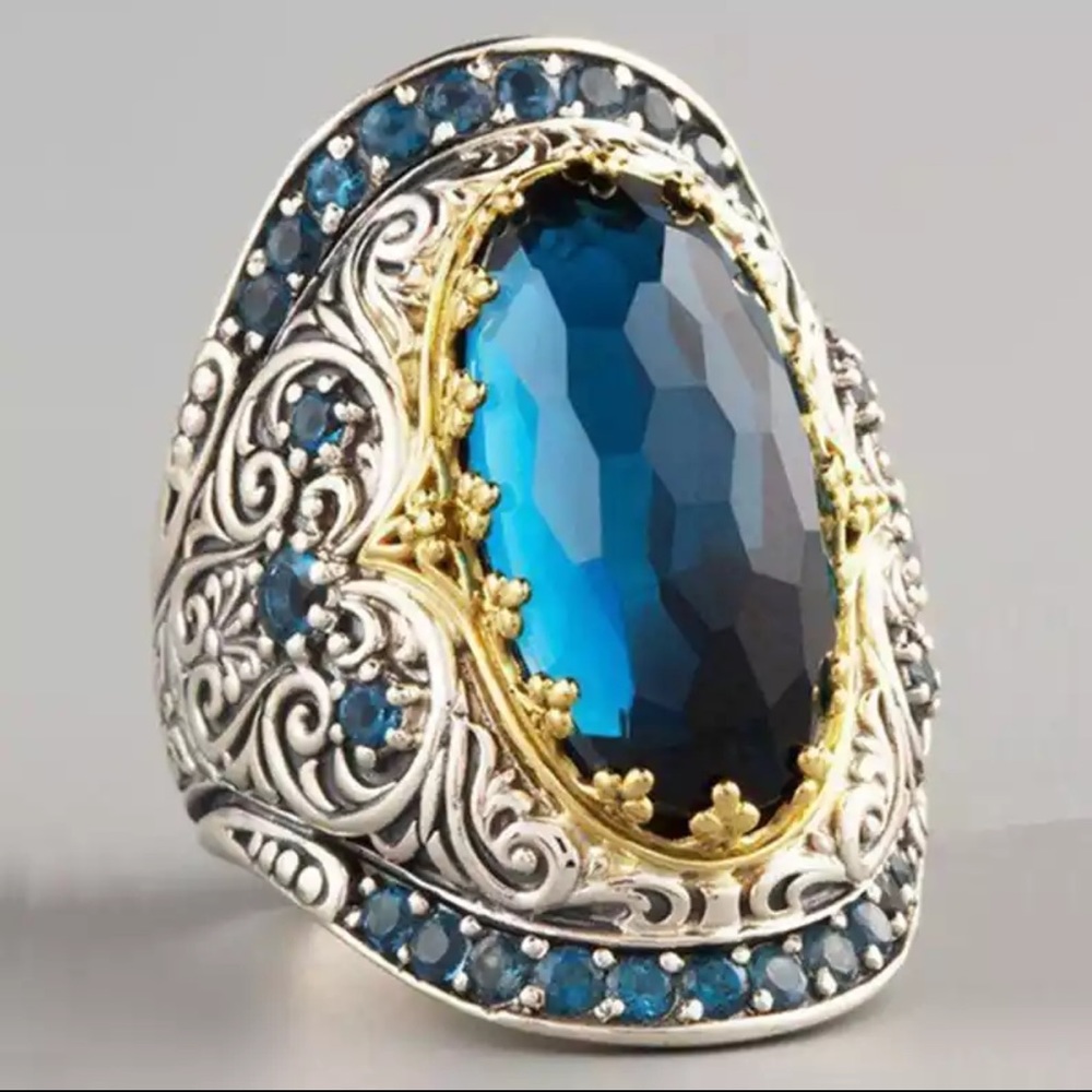 🦚Art Deco 925 Silver Peacock Statement Ring🦚 - Picture 2 of 6